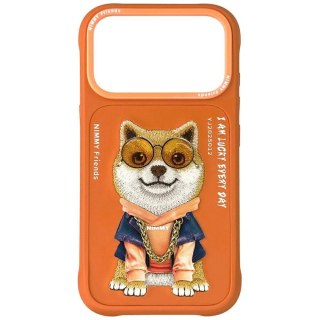 Etui Nimmy Glasses Cool Dog na iPhone 17 Pro Max - pomarańczowe