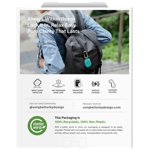 Etui UNIQ Glase Pro na AirPods Pro 3 Lock Case - przezroczysto-niebieski