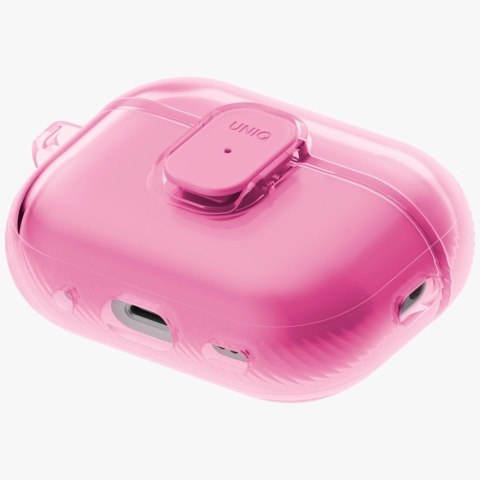Etui UNIQ Glase Pro na AirPods Pro 3 Lock Case - przezroczysto-różowe