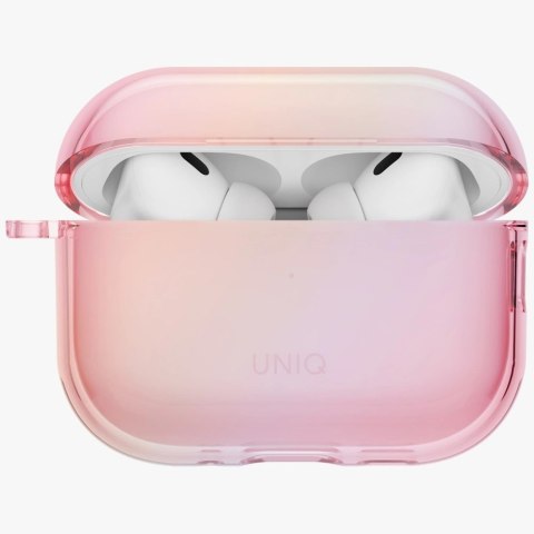Etui UNIQ Iridescia Hang Case na AirPods Pro 3 - przezroczysto-różowe