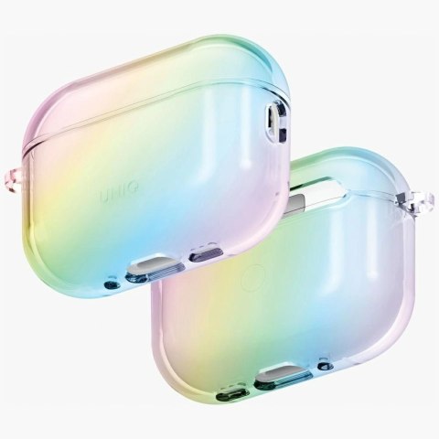 Etui UNIQ Iridescia Hang Case na AirPods Pro 3 - przezroczysto-wielokolorowe