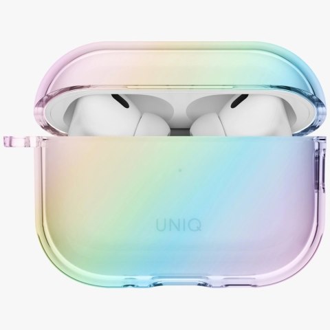 Etui UNIQ Iridescia Hang Case na AirPods Pro 3 - przezroczysto-wielokolorowe