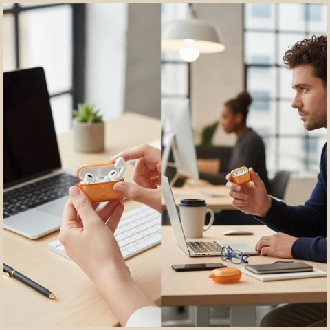 Etui UNIQ Veren na AirPods Pro 3 - pomarańczowe