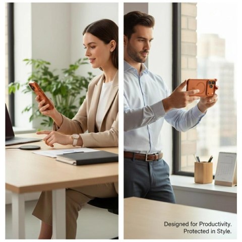 Etui UNIQ Veren na iPhone 17 Pro Magclick Charging - pomarańczowe