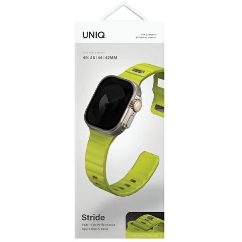 Pasek UNIQ Stride Apple Watch 42 / 44 / 45 / 49 mm- limonkowy