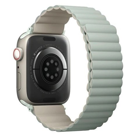 Pasek magnetyczny UNIQ Revix na Apple Watch 38 / 40 / 41 mm - beżowo-zielony