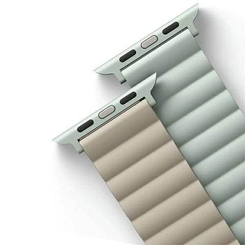 Pasek magnetyczny UNIQ Revix na Apple Watch 38 / 40 / 41 mm - beżowo-zielony