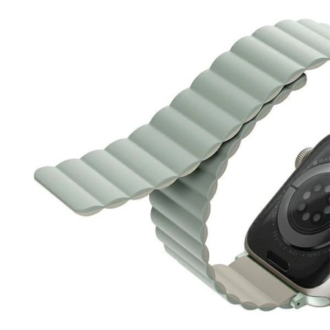 Pasek magnetyczny UNIQ Revix na Apple Watch 38 / 40 / 41 mm - beżowo-zielony