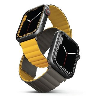 Pasek magnetyczny UNIQ Revix na Apple Watch 42 / 44 / 45 / 49 mm - szaro-żółty