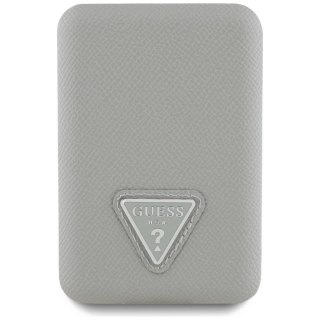 Powerbank Guess Grained Triangle z MagSafe 5000mAh 15W USB-C - beżowy