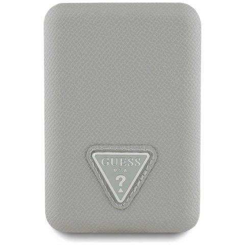 Powerbank Guess Grained Triangle z MagSafe 5000mAh 15W USB-C - beżowy