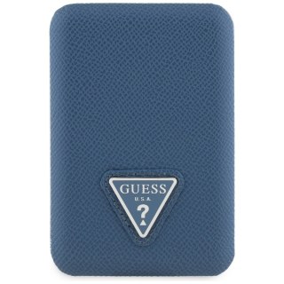 Powerbank Guess Grained Triangle z MagSafe 5000mAh 15W USB-C - niebieski