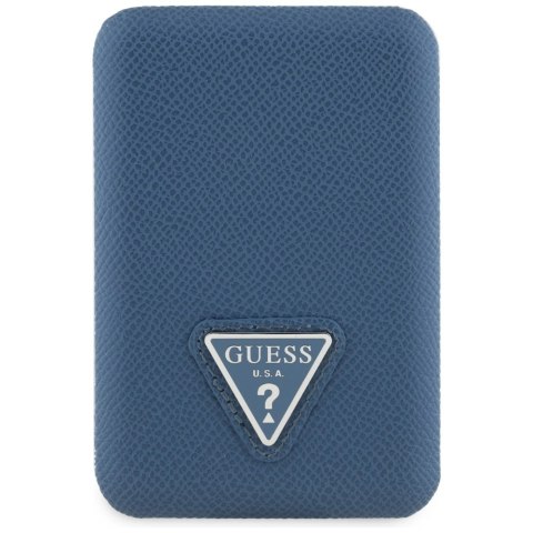 Powerbank Guess Grained Triangle z MagSafe 5000mAh 15W USB-C - niebieski