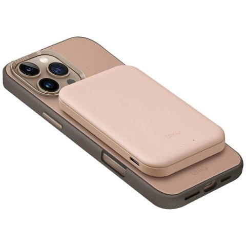 Powerbank UNIQ Lyden Lexa Magnetic 5000mAh PD USB-C MagSafe - różowy