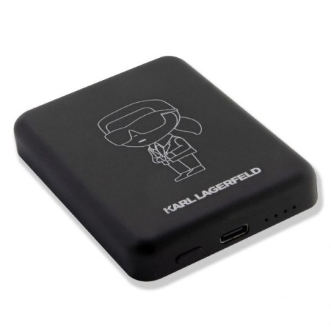 Powerbank indukcyjny Karl Lagerfeld Ikonik MagSafe 5W 3000mAh - czarny