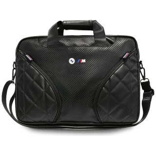 Torba BMW Carbon Pockets & Metal Logo na laptopa 16" - czarna