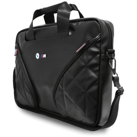 Torba BMW Carbon Pockets & Metal Logo na laptopa 16" - czarna
