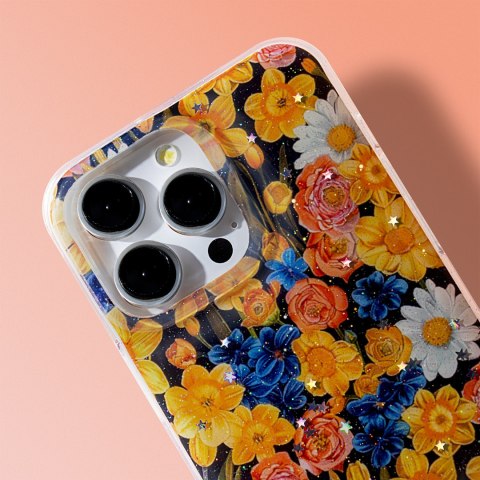 Nakładka Glow Glam do Samsung Galaxy A57 5G pomarańczowa