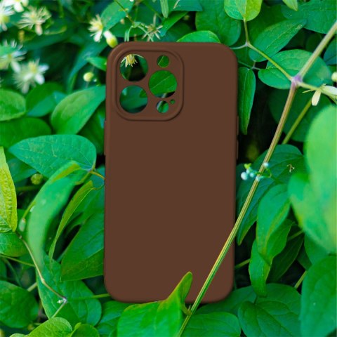 Nakładka Silicon do iPhone 17 6,3" brązowa