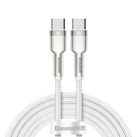 Kabel Baseus Cafule Metal 100W USB-C - USB-C 2m - biały