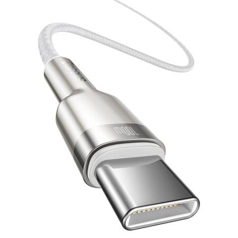 Kabel Baseus Cafule Metal 100W USB-C - USB-C 2m - biały