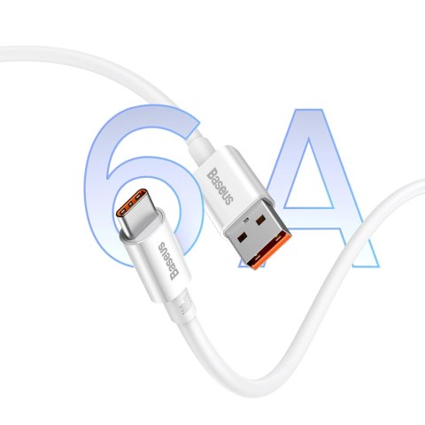 Kabel Baseus Superior Series 100W USB-A - USB-C 2m - biały