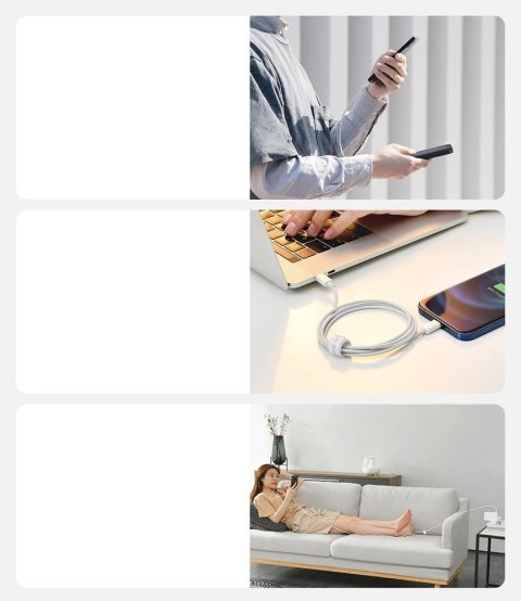 Kabel Baseus Superior Series USB-C / Lightning PD 20W 1.5 m - biały