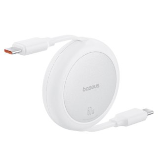 Kabel zwijany Baseus Free2Pull 60W USB-C - USB-C 1m - biały
