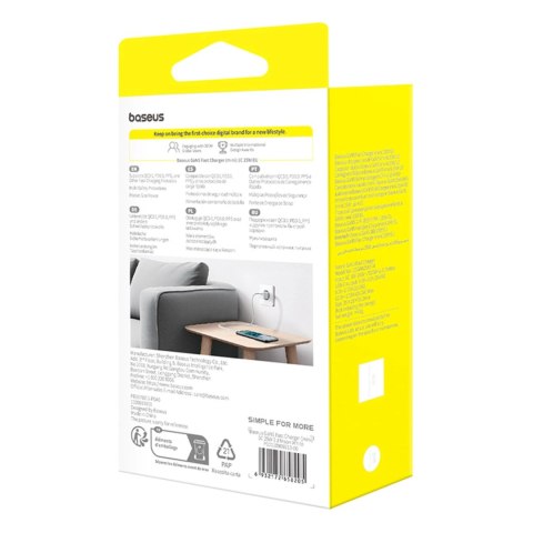 Ładowarka sieciowa Baseus GaN5 25W USB-C - biała