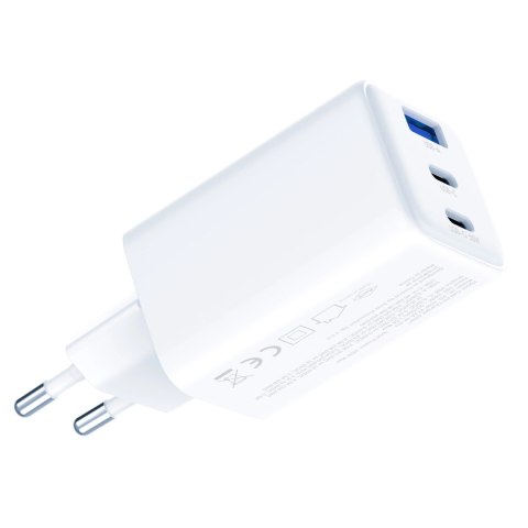 Ładowarka sieciowa USB-C USB-A 3mk Hyper GaN PD Charger 65W™ - biała
