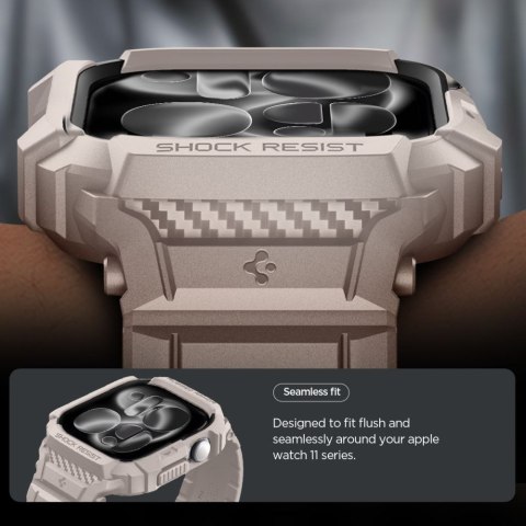 SPIGEN RUGGED ARMOR "PRO" V2 APPLE WATCH 10 / 11 (46 MM) DUNE BEIGE