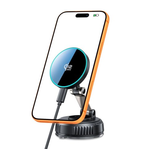 TECH-PROTECT MM25W-V8 QI2.2 MAGNETIC MAGSAFE WINDSHIELD & DASHBOARD CAR MOUNT WIRELESS CHARGER 25W BLACK