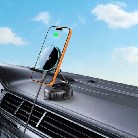 TECH-PROTECT MM25W-V8 QI2.2 MAGNETIC MAGSAFE WINDSHIELD & DASHBOARD CAR MOUNT WIRELESS CHARGER 25W BLACK