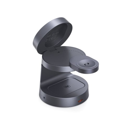 TECH-PROTECT QI2.2-25W-A48 3IN1 MAGNETIC MAGSAFE WIRELESS CHARGER DARK GREY