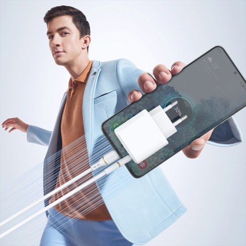 Kabel Dudao L25L USB-A - Lightning 1m 30W w miękkim silikonowym oplocie - biały