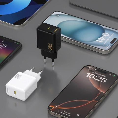Ładowarka sieciowa Dudao A26LEU PD 20W GaN USB-C z kablem USB-C - Lightning - czarna