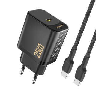 Ładowarka sieciowa Dudao A27CEU PD 25W GaN SB-C z kablem USB-C - czarna