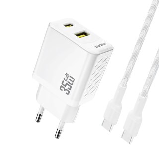Ładowarka sieciowa Dudao A27MaxCEU PD QC 35W USB-A USB-C z kablem USB-C - biała