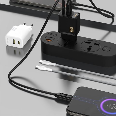 Ładowarka sieciowa Dudao A27MaxCEU PD QC 35W USB-A USB-C z kablem USB-C - czarna