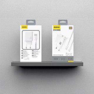 Ładowarka sieciowa Dudao A27PCEU PD 30W GaN USB-C z kablem USB-C - biała