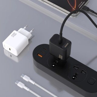 Ładowarka sieciowa Dudao A27PCEU PD 30W GaN USB-C z kablem USB-C - czarna