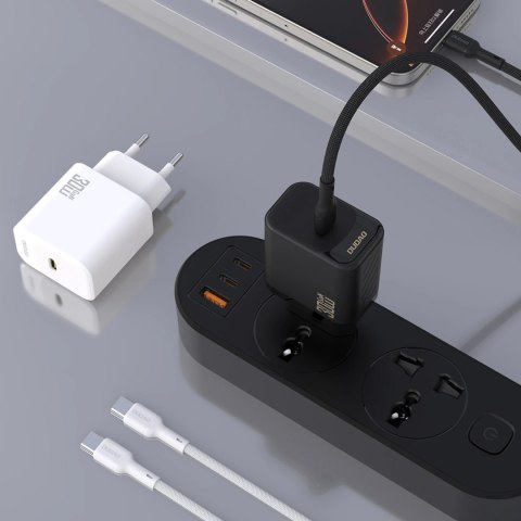 Ładowarka sieciowa Dudao A27PCEU PD 30W GaN USB-C z kablem USB-C - czarna