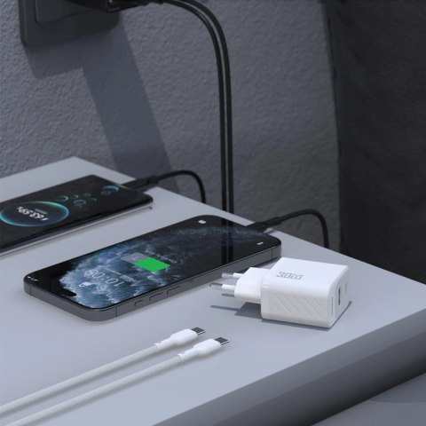 Ładowarka sieciowa Dudao A27TCEU PD 30W GaN USB-A USB-C z kablem USB-C - czarna