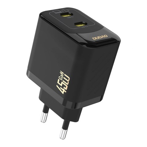 Ładowarka sieciowa Dudao A28PEU PD 45W GaN 2xUSB - czarna