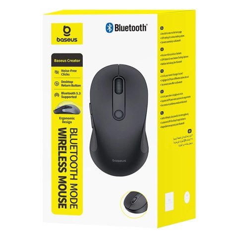 Mysz bezprzewodowa Baseus F02 ergonomiczna Bluetooth - czarna