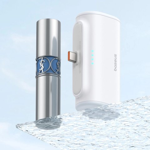 Powerbank Baseus Compact 5000mAh 20W ze złączem Lightning i gniazdem USB-C - biały
