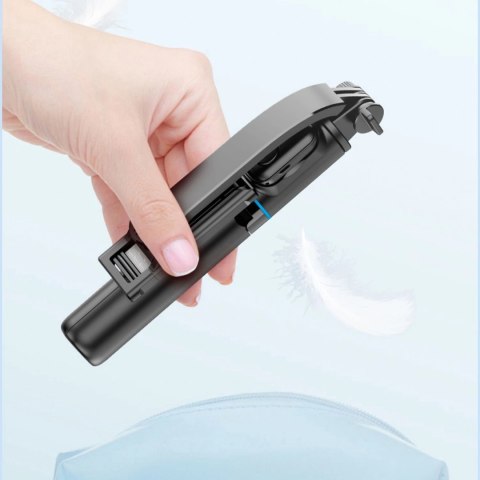 Selfie stick Dudao F18S 4w1 statyw składany z pilotem - czarny