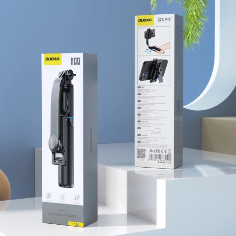Selfie stick Dudao F18S 4w1 statyw składany z pilotem - czarny