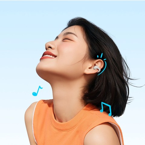 Słuchawki OWS QCY Crossky C10 z klipsem ENC IPX5 Bluetooth 5.4 - białe