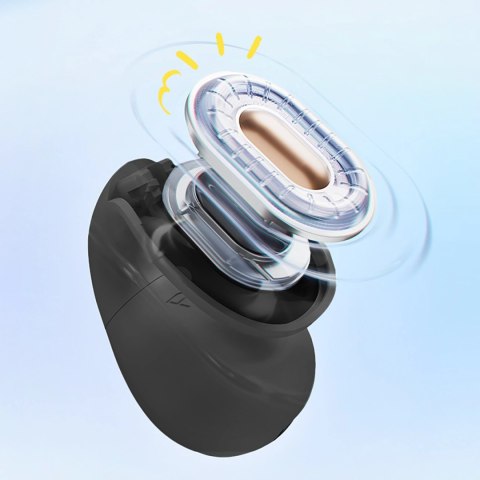 Słuchawki OWS QCY Crossky C10 z klipsem ENC IPX5 Bluetooth 5.4 - czarne